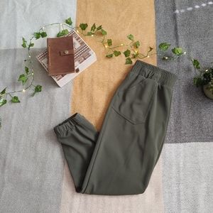 Green jogger style pants